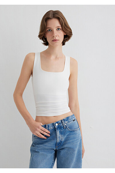 Mavi Ecru Polyamide T-Shirt Fitted / Fitted Cut 1613498-70057