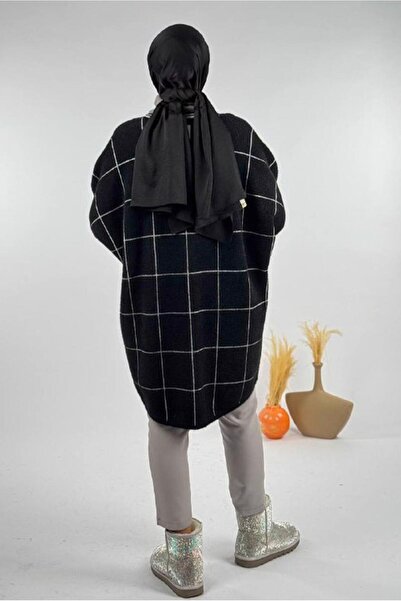 TRENDTESETTÜR ΓΥΝΑΙΚΕΙΑ ΜΑΥΡΗ (ΜΑΥΡΟ-ΕΚΡΟΥ) ΖΑΚΕΤΑ ΜΕ ΤΕΤΡΑΓΩΝΟ ΣΧΕΔΙΟ T 92381