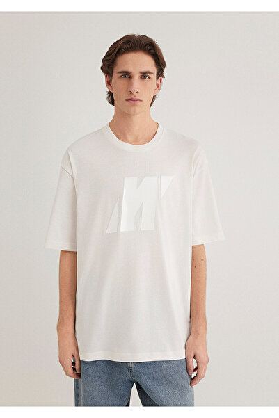 Mavi Pro printed Ecru T-Shirt Relaxed Fit / Relaxed Cut 0612752 -70057