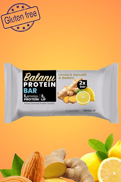 balanu Limonlu & Zencefilli Hurmalı Protein Bar 55gr 2xBar x3 Adet