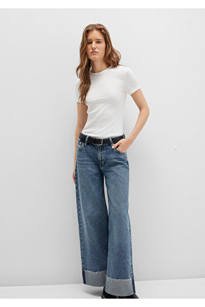 Mavi Λευκό Basic T-Shirt Εφαρμοσμένο / Εφαρμοσμένο κόψιμο 1613081 -70057