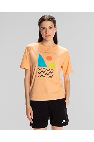 Kappa Γυναικείο μπλουζάκι Sport Viola με ροζ στρογγυλή λαιμόκοψη