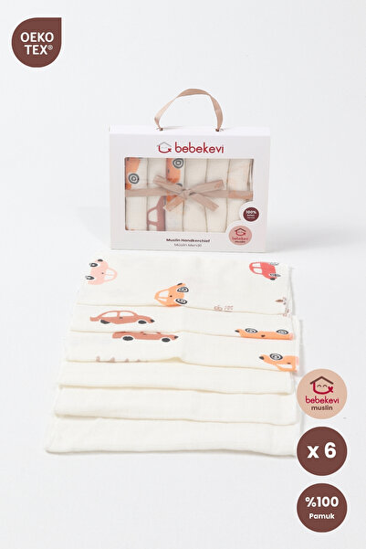 Bebekevi عبوة من 6 مناديل مبللة لفم الأطفال مصنوعة من القطن بنسبة 100%
