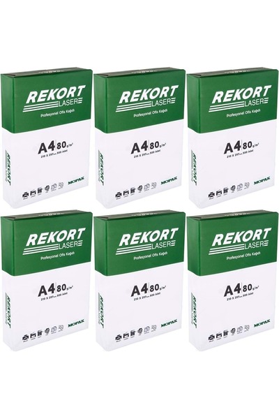 Mopak ورق تصوير ريكورت A4 80 جرام/م2، 3000 قطعة (6 رزم × 500)