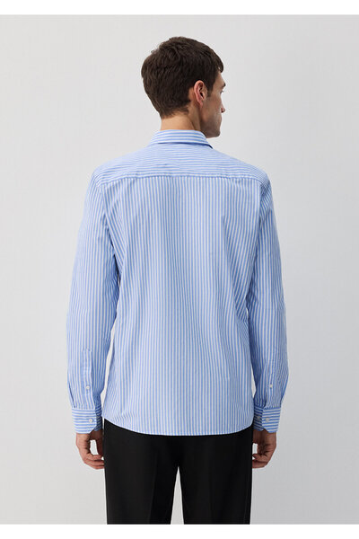 Mavi Μπλε πουκάμισο με ρίγες Easy-Iron Slim Fit / Slim Fit 0211572 -83767