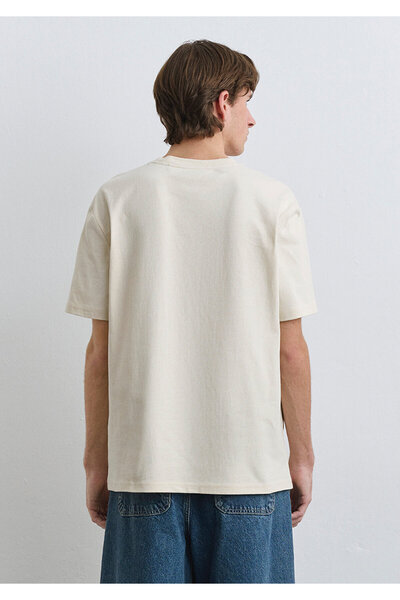 Mavi Fearless εμπριμέ εκρού μπλουζάκι Loose Fit / Loose Relaxed Fit 0612475 -70055