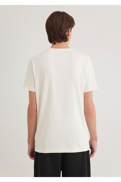 Mavi Pro Logo Ecru T-Shirt Muscle Fit 0612747 -70057