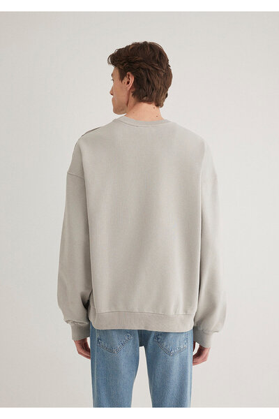 Mavi Graues Sweatshirt mit Rundhalsausschnitt 0S10314-82577