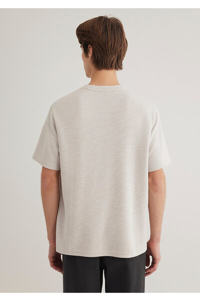 Mavi Graues Basic-T-Shirt mit lockerer Passform / lockerer, entspannter Passform 0612726 -70080