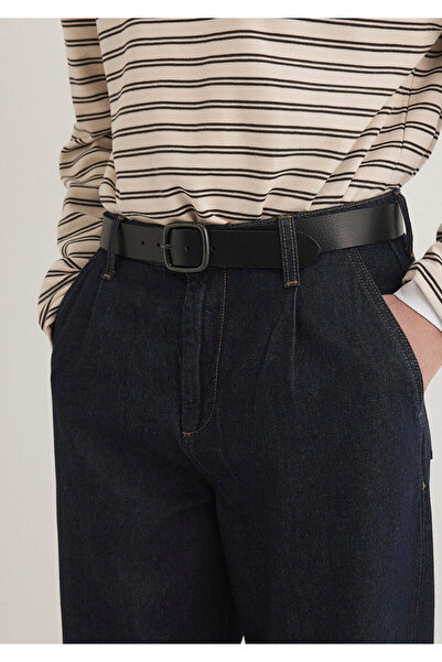 Mavi Μαύρη δερμάτινη ζώνη 0911878 -900