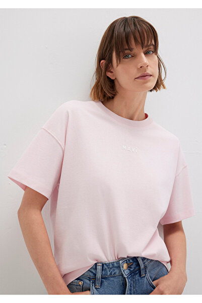 Mavi Printed Pink T-Shirt Loose Fit / Loose Relaxed Cut 1612518 -89200