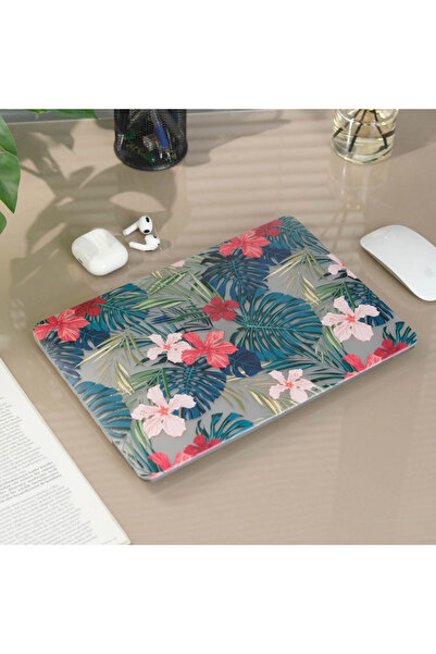 Mcstorey MacBook Air 13 inç Kılıf çiçek desen darbe emici sert kapak A1369 A1466 (ESKİ USBLİ MODEL 2010-2017)