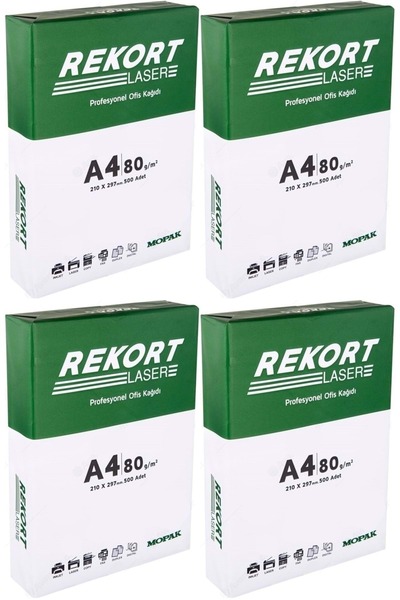 Mopak ورق تصوير ريكورت A4 80 جرام/م2، 2000 قطعة (4 رزم * 500)