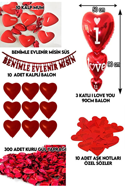 Parti dolabı Sürpriz Evlilik Teklifi, Romantik Mekan Süsleme Hazırlık Paketi Aşk Seti Evlenme Dekorasyonu