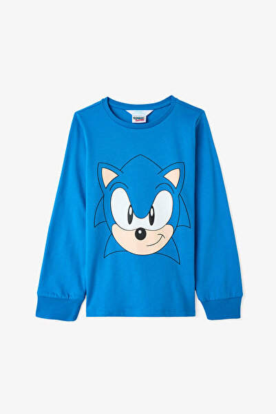 Penti Lacivert Erkek Çocuk Sonic Uzun Kollu Pamuklu Pijama Takımı