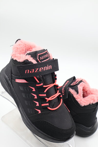 nazenintasarımlar PEMBE ÇOCUK SOĞUĞA DAYANIKLI YÜNLÜ KIŞLIK BOT