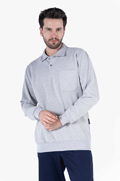 Yıldırımlar Giyim Two Thread Polo Neck Sweatshirt with Pockets
