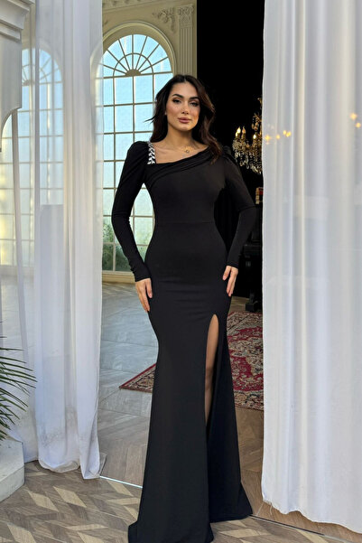 Sindimoda Zyran Kol Detay Yırtmaçlı Abiye 582755