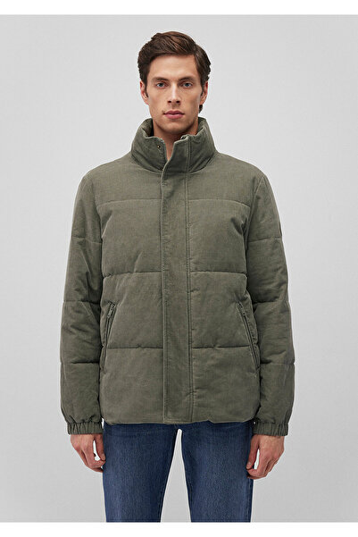 Mavi ψηλός λαιμός Πράσινο βελούδινο μπουφάν Loose Fit / Χαλαρή Άνετη Κοπή 0110476-85485