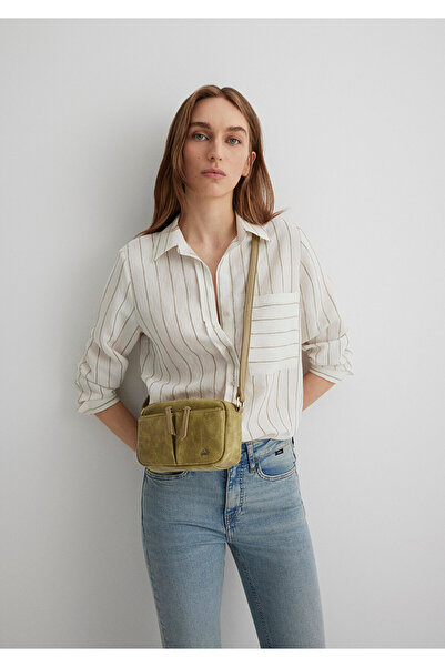 Mavi Suni Süet Haki Çapraz Çanta 1912638-85543