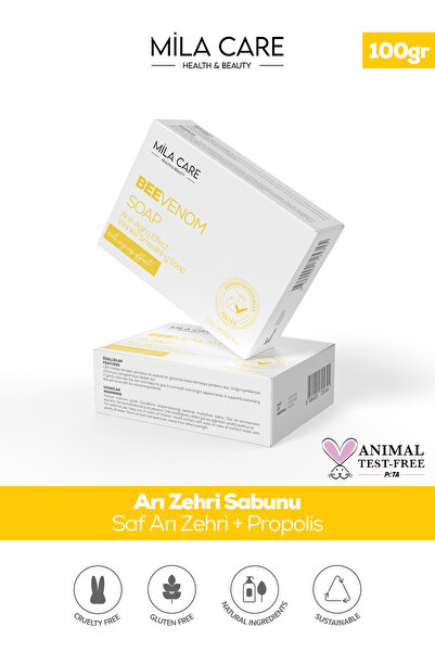 Mila Care Health&Beauty صابون سم النحل للعناية المضادة للشيخوخة بخلاصة البروب...