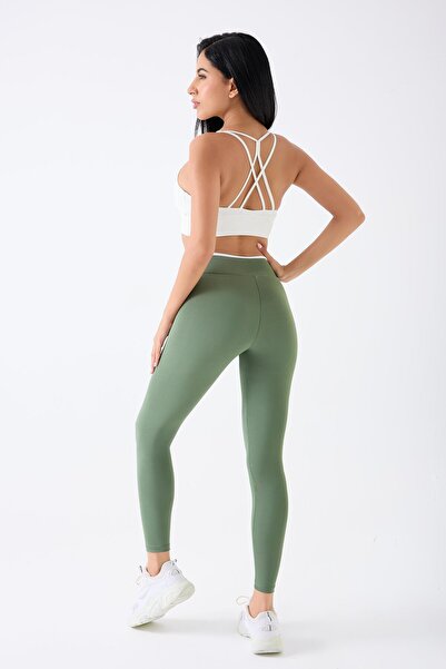 İmaj 489 Normal Waist Leggings with Green Color Recovery and Extra Stretch Effect