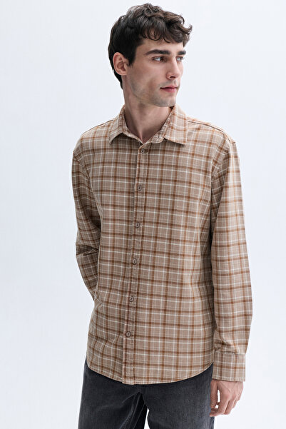 Mudo REGULAR FIT UZUN KOLLU EKOSELİ GÖMLEK