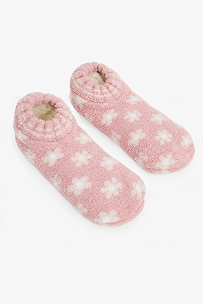 Penti Papuci de casă cu model de margarete roz