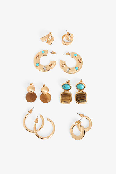 Penti Altın Rengi Lucia 6'lı Küpe Seti