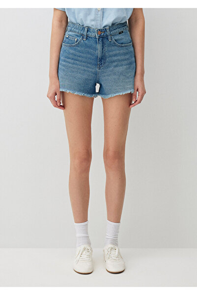 Mavi Cherry 90lar Gölgeli Indigo Mavisi Jean Şort 1410022-87070