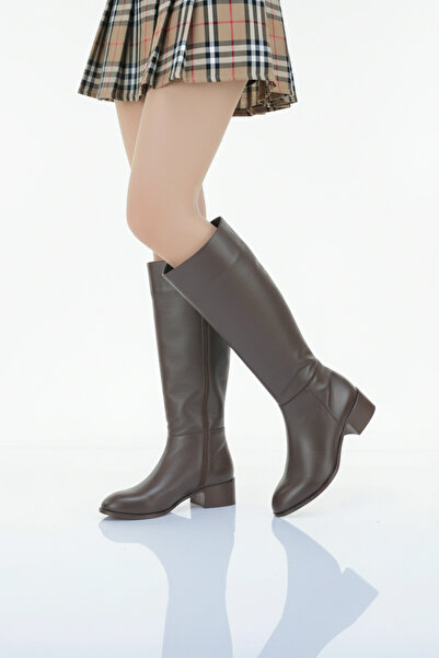 37Numara BÜYÜK NUMARA KADIN HAKİKİ DERİ ÇİZME 41-42-43-44 KAHVERENGİ