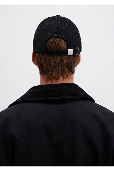 Mavi Logo Baskılı Siyah Şapka 0911526-900