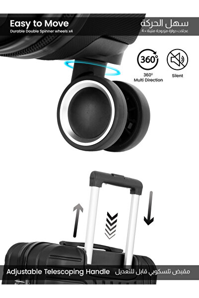 PARAJOHN Spiral 20-Inch Cabin-Size (Small) ABS Hard Case Luggage Trolley Bag with 4 Spinner Wheels and Lock