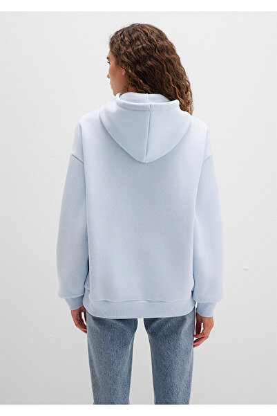Mavi Logo Baskılı Kapüşonlu Sweatshirt 1600361-70717