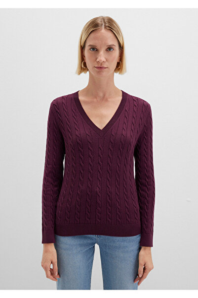 Mavi V-Neck Burgundy Sweater Slim Fit / Slim Fit 1710340-87830