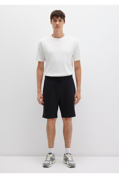 Mavi Baskılı Siyah Şort 0410225-900