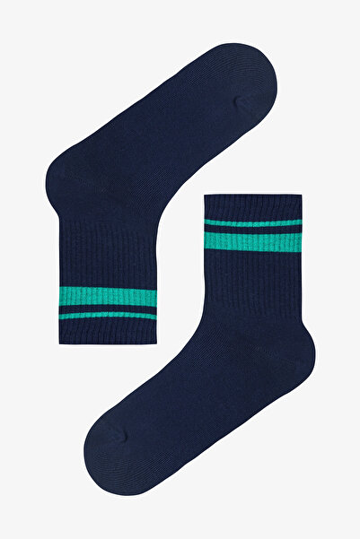 Penti Çok Renkli Erkek Navy Line Çizgili 3'lü Soket Çorap