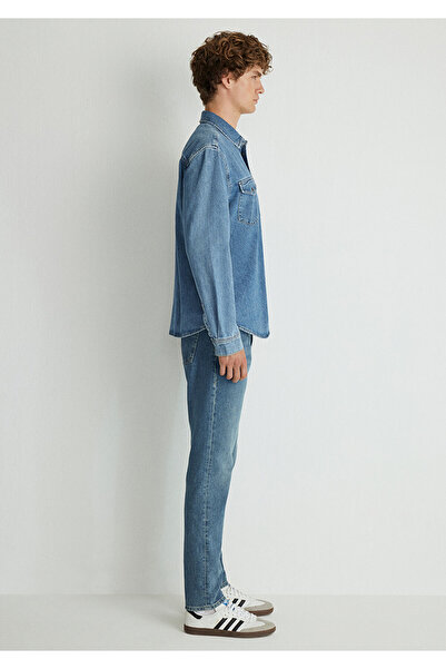 Mavi Ted Indigo Mavisi Denim Jean Gömlek Slim Fit / Dar Kesim 0210909-87933