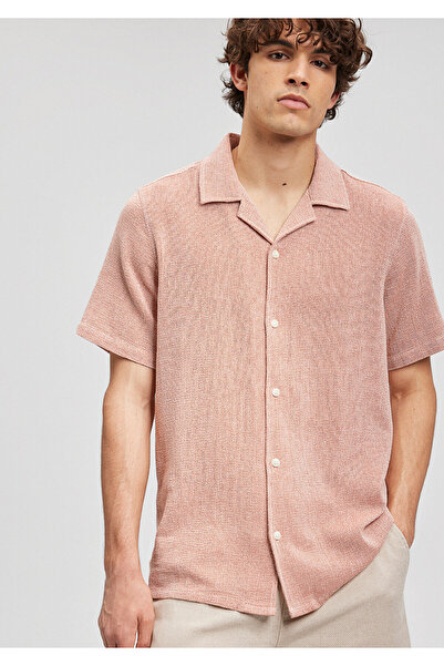 Mavi Сорочка з текстурованою тканиною оранжевого кольору - Regular Fit 0210828-70448
