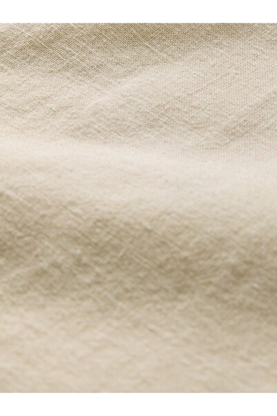 GAP Erkek Krem Keten Karışımlı Desenli Gömlek