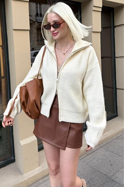 Nimas سترة تريكو أساسية بسحاب مزدوج