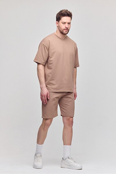 COMBİNE MİCHAİL Ανδρικό σετ 2 τεμαχίων Σετ αθλητικής φόρμας καραμέλας με άνετη εφαρμογή