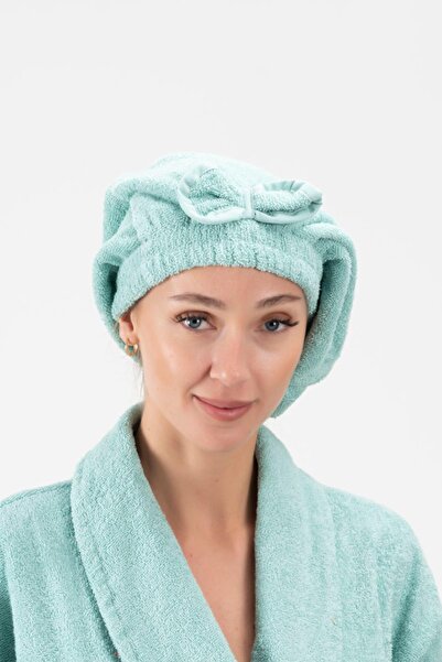 Ender Home Cottonverse Hair Drying Cap – 100% Cotton, Bow
