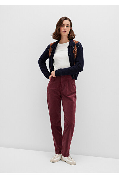 Mavi Laura Bordo Kadife Pantolon 101153-85728