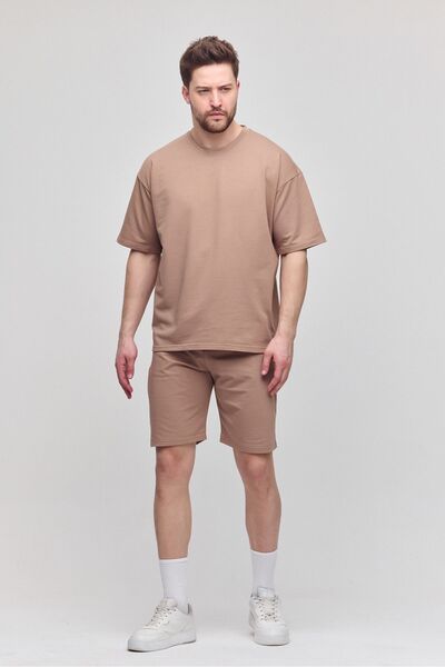 COMBİNE MİCHAİL Ανδρικό σετ 2 τεμαχίων Σετ αθλητικής φόρμας καραμέλας με άνετη εφαρμογή