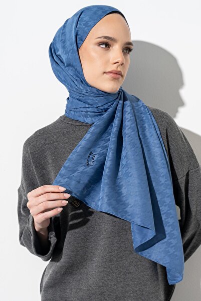 JAWEL Jacquard Hijab Small Patterned Women's Houndstooth Shawl