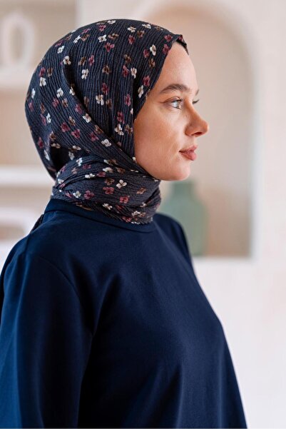 JAWEL شال نسائي ملفوف غير قابل للتجاعيد منقوش بالزهور مقاس 190*80 سم