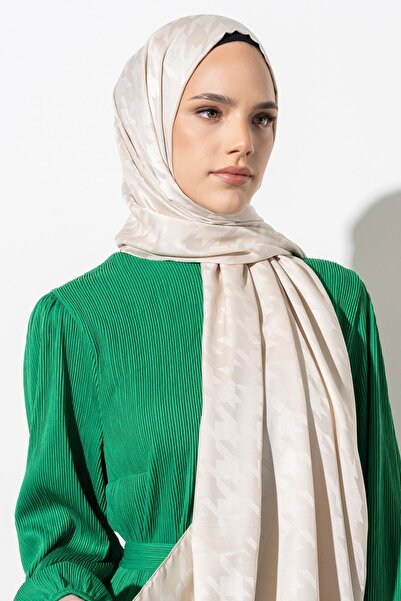 JAWEL شال نسائي جاكار حجاب منقوش كبير بنقشة Houndstooth