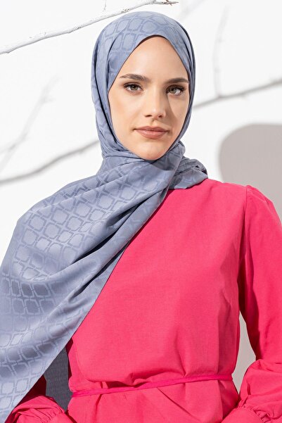 JAWEL Kadın Geometrik Desen Jakarlı Şal