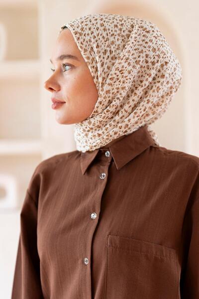 JAWEL Kadın Ütü İstemeyen Çakıl Desen Bürümcük Şal 190*80 Cm